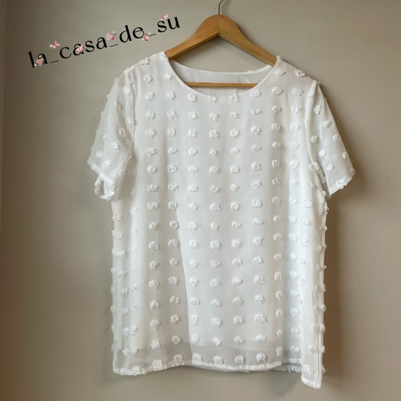 NWOT Women Swiss Dots Chiffon Shirts (New without tag) - Picture 3 of 8